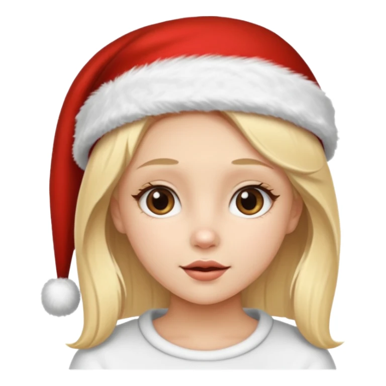 Blondie girl santa clauss sticker