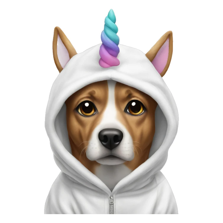 dog in unicorn onesie  sticker