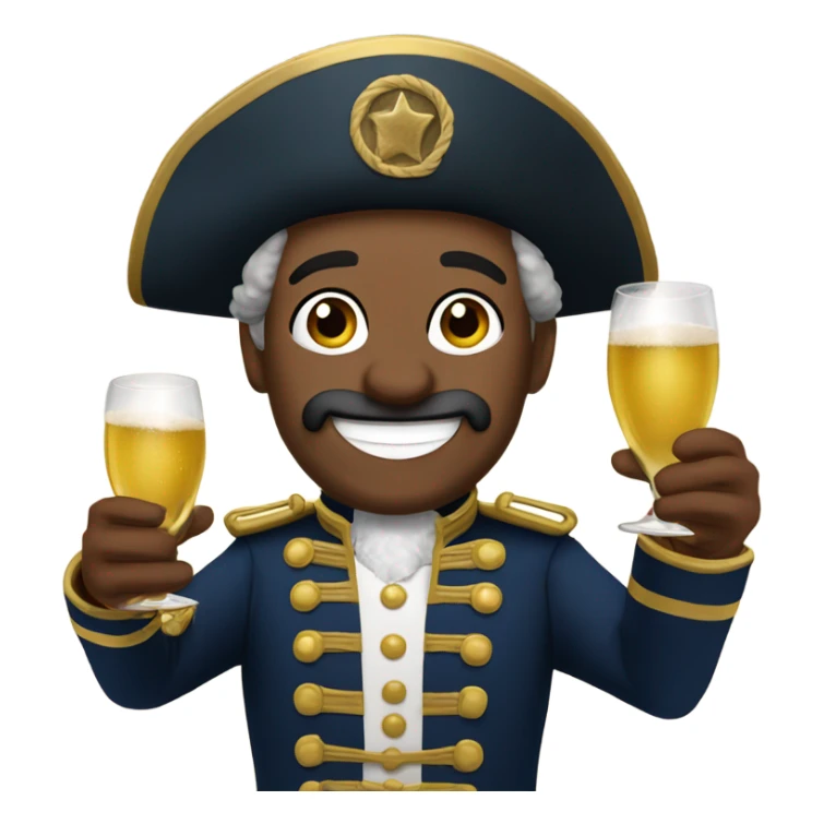Captain Barbosa toasts happy new year sticker
