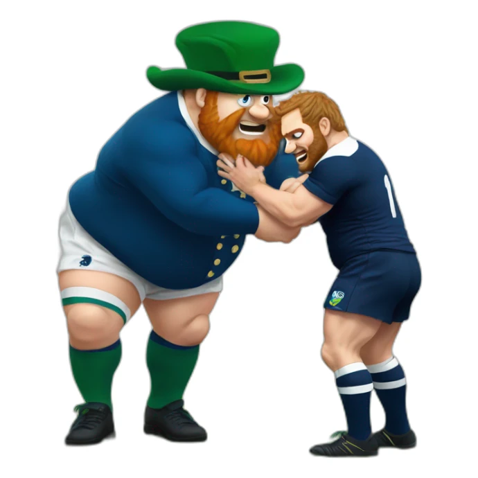 scotland rugby spanking a leprechaun sticker