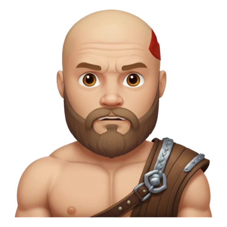 bearded Vikings with bald  with bulky body sticker