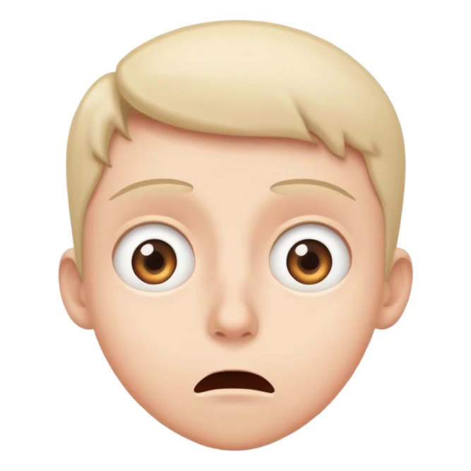 shocked eyes awkward smile face sticker