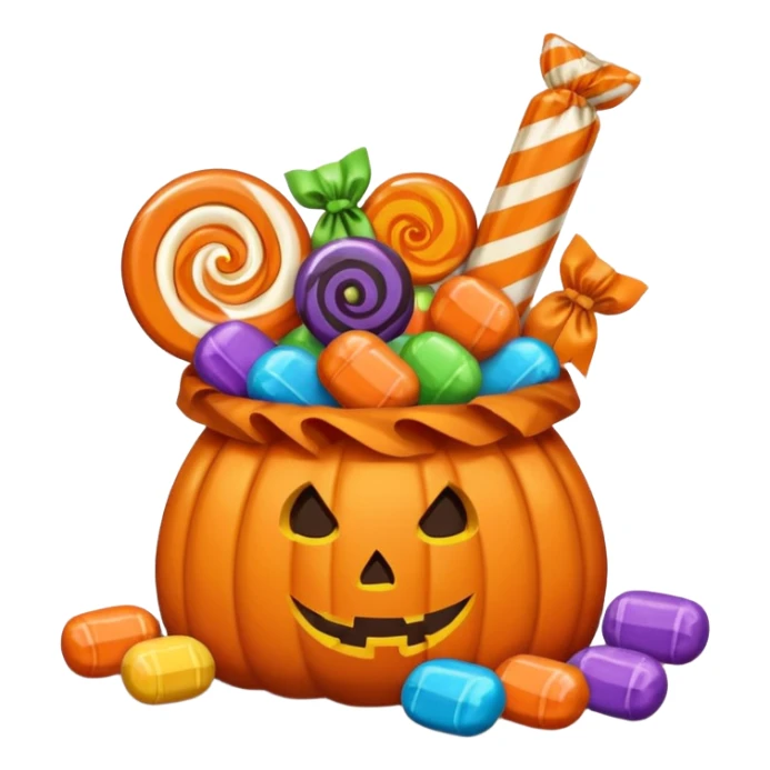 Halloween candies and candy bags sticker
