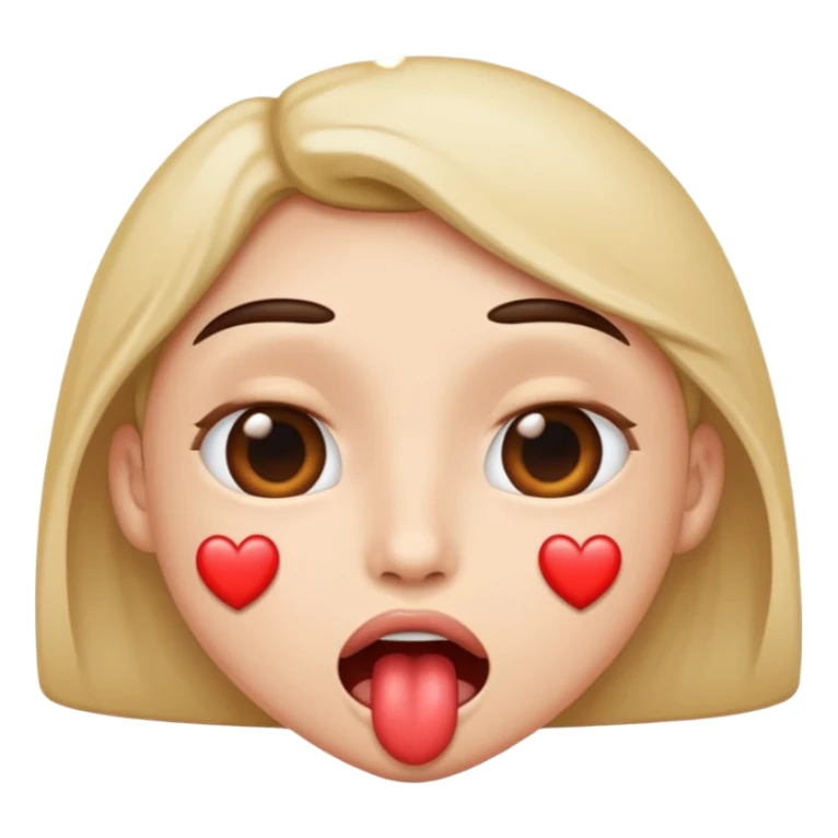 Heart eyes mouth drooling  sticker