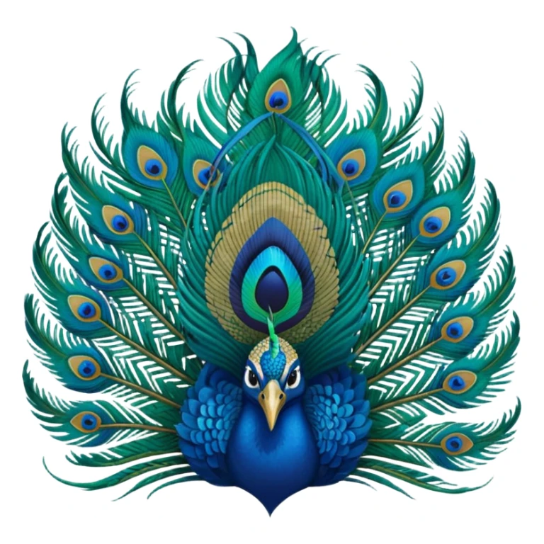 Create an emoji of peacock one feather  sticker