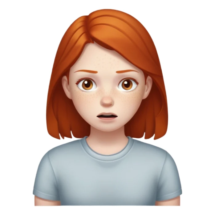 Brunette girl getting bullied by ginger giel sticker