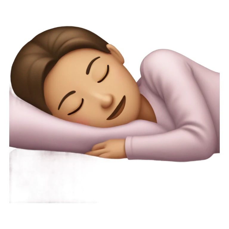 sleeping beauty brunette brown girl with a silk pillow sticker