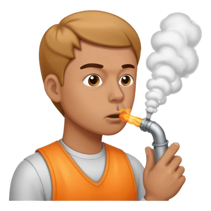 A nose that inhales exhaust fumes with power sticker