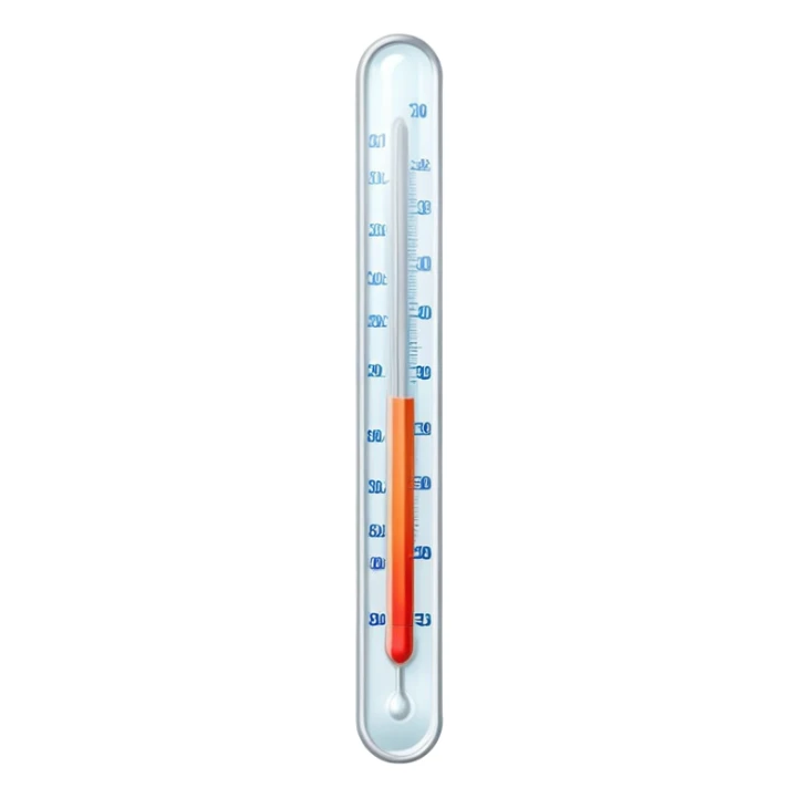 classic glass thermometer and clean surgical gauze together sticker