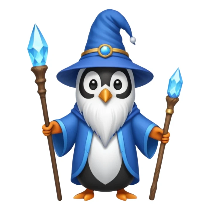 Penguin Wizard sticker