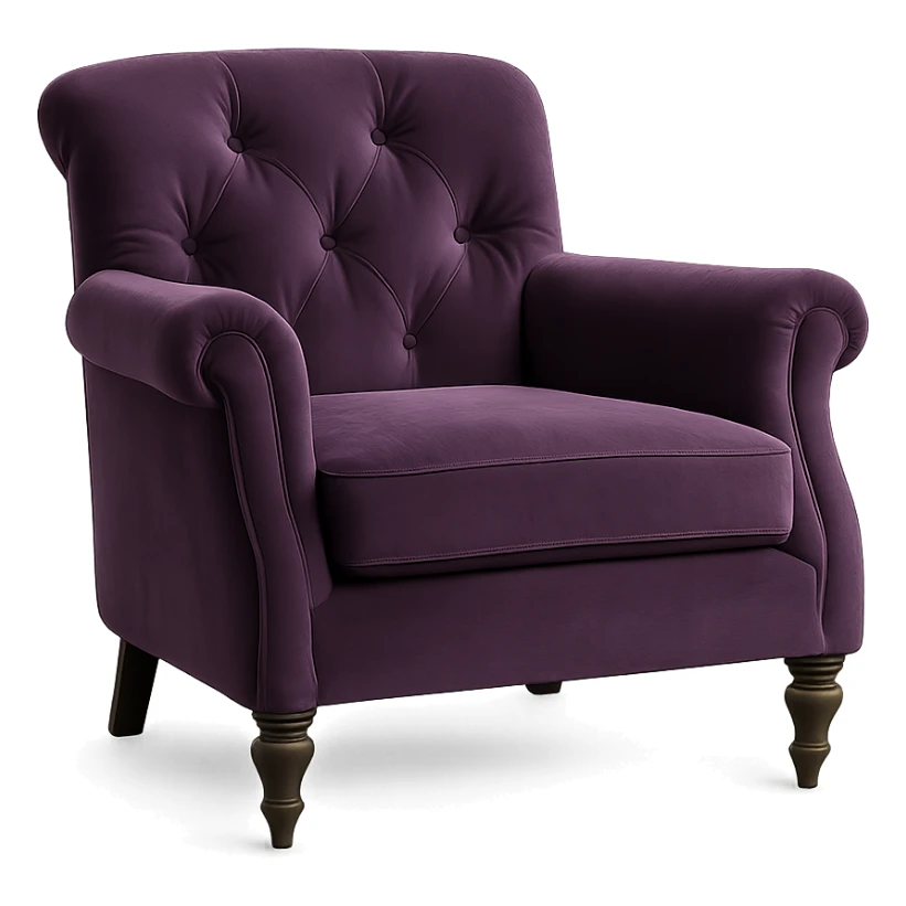 purple velvet armchair sticker