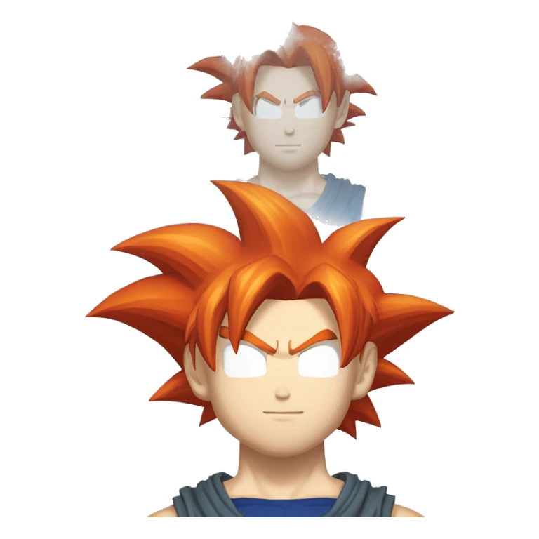 Goku super saiyan red hair blue aura sticker