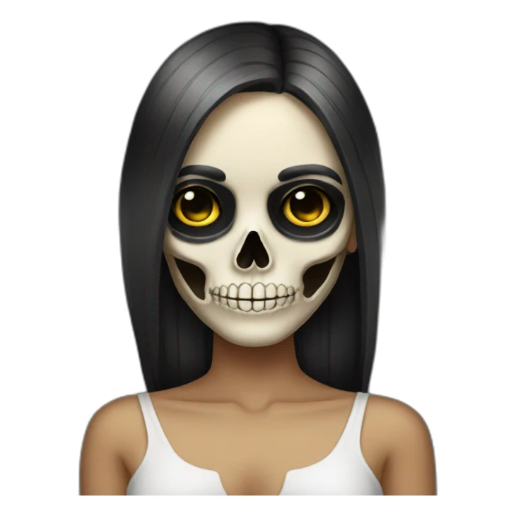 Skull girl mexican full body sticker