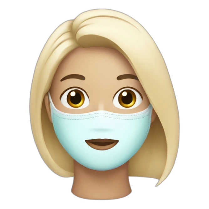 Mujer con mascarilla de skincare sticker