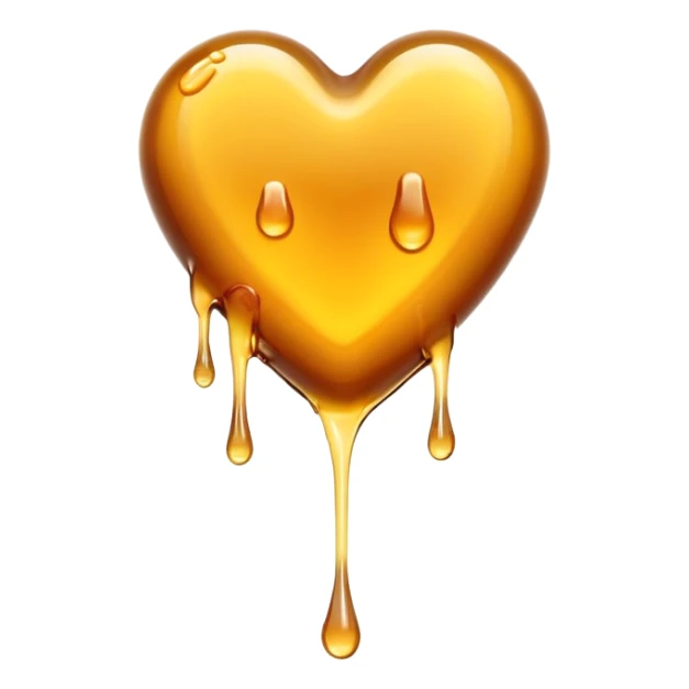 heart made of honey sticker