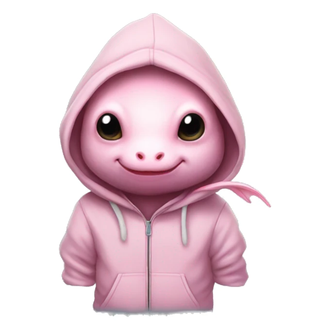 Axolotl wearing a hoodie  sticker