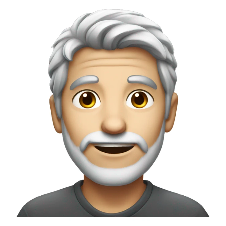 grey haired boy portrait and make the face look younger sticker