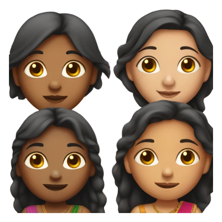 3 girl friends Indian fair sticker