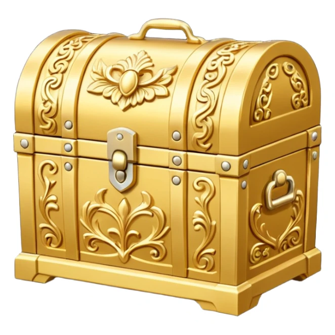 gold mealic chest  premium  sticker