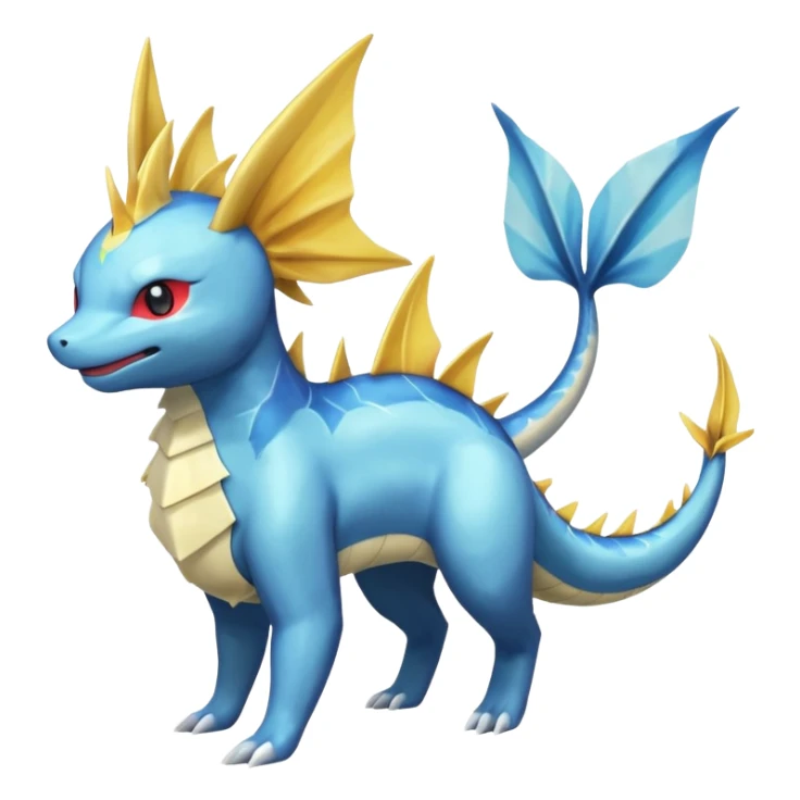 Manectric-Vaporeon-Salamence-Electrike-Amaura-koi-Fakemon-fusion, full body sticker