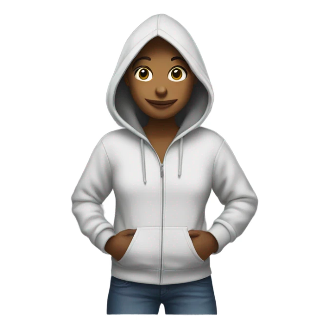 Susie wearing hoodie sticker