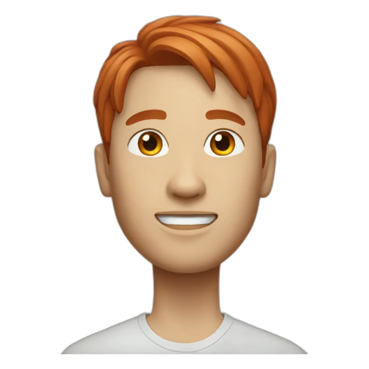 Redhair Chinese man sticker