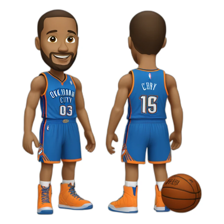 curry con camiseta de Oklahoma City Thunder sticker