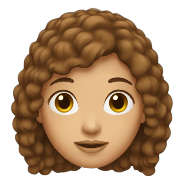 Women brown hair sticker