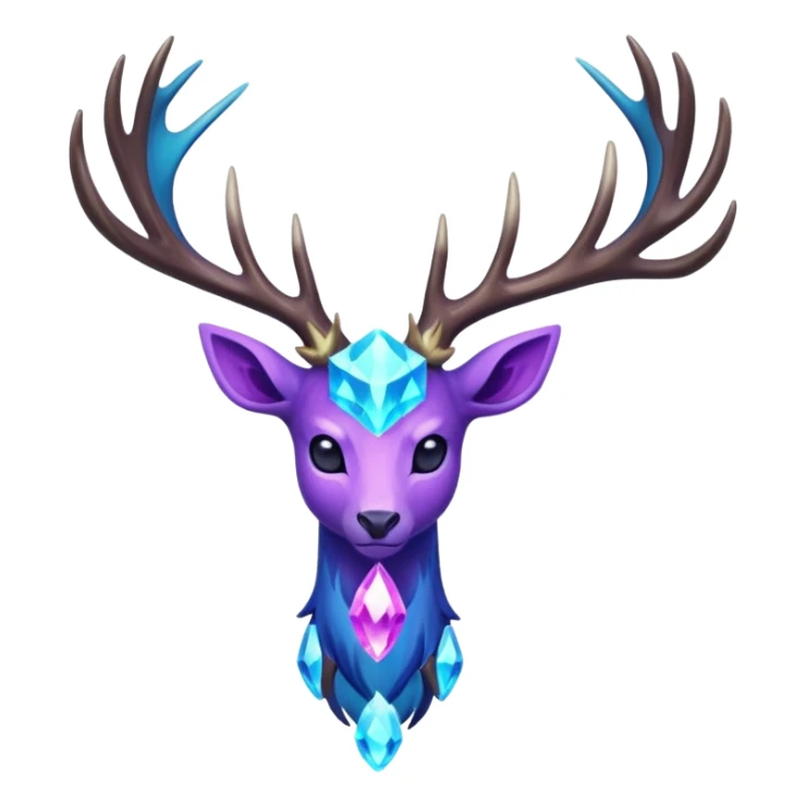 Pokemon legendary cian and purple crystal xerneas sticker