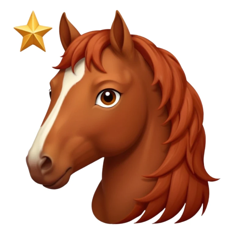 Red horse with a small star on his forehead sticker