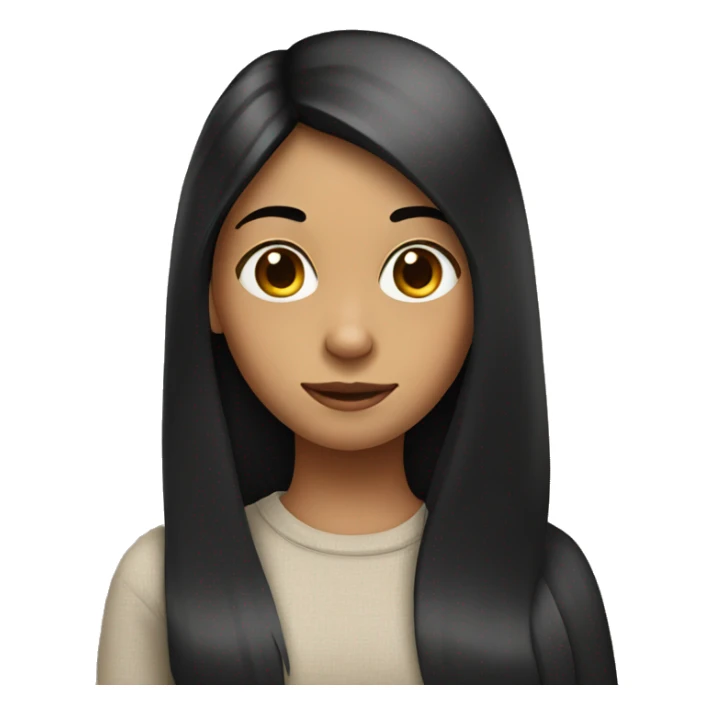 girl with dark long straight hair with monkey on her shoulder  sticker