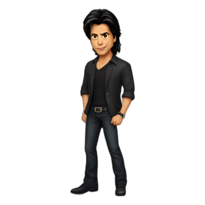 shahrukh khan in long hairs sticker