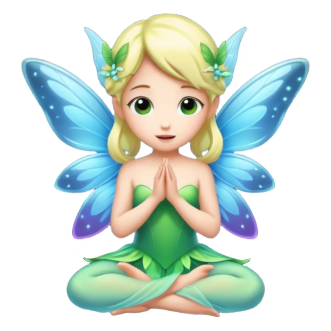 fairy character whisper pose with glow sticker