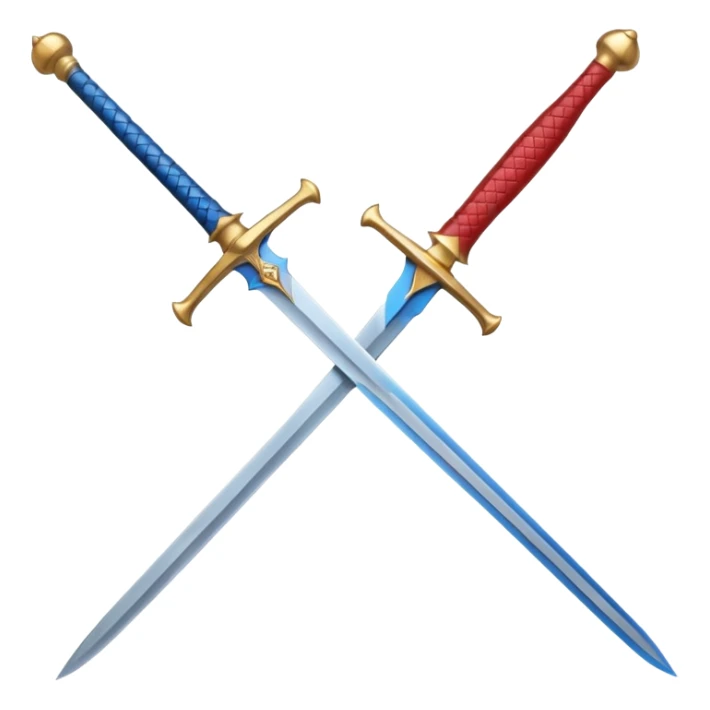 red Piercer — white broad blade + azure grip, Royal Sword. sticker