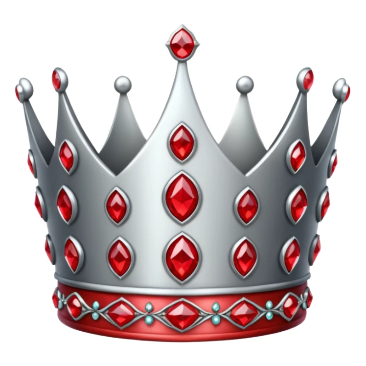 sliver crown with red gems more gems sticker