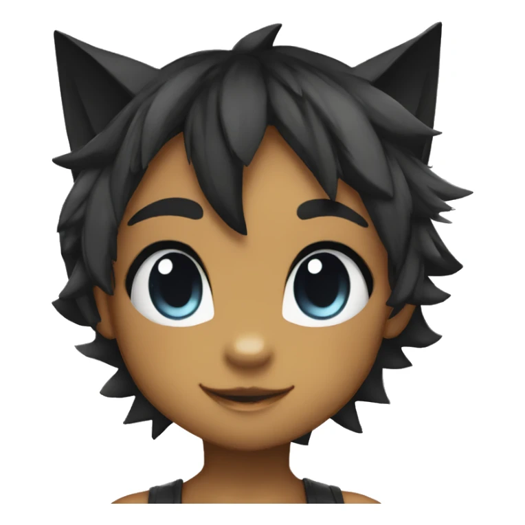 a anthro chibi-style black sparkle-Fakémon-hybrid full body sticker