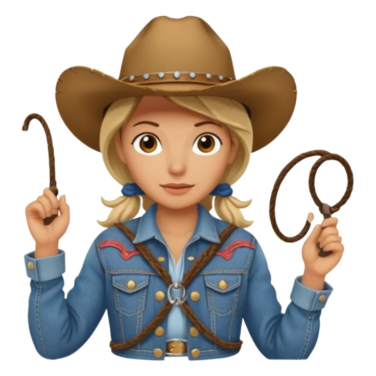Cow girl sticker