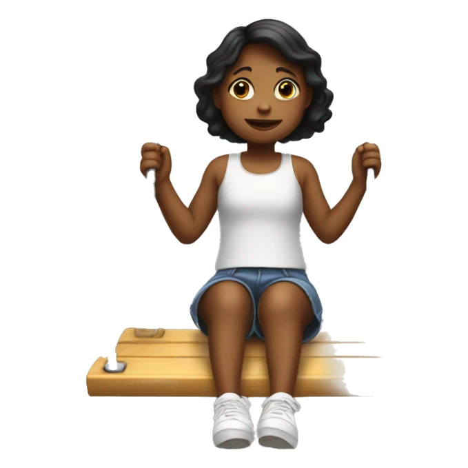Little girl with no arms on swing sticker