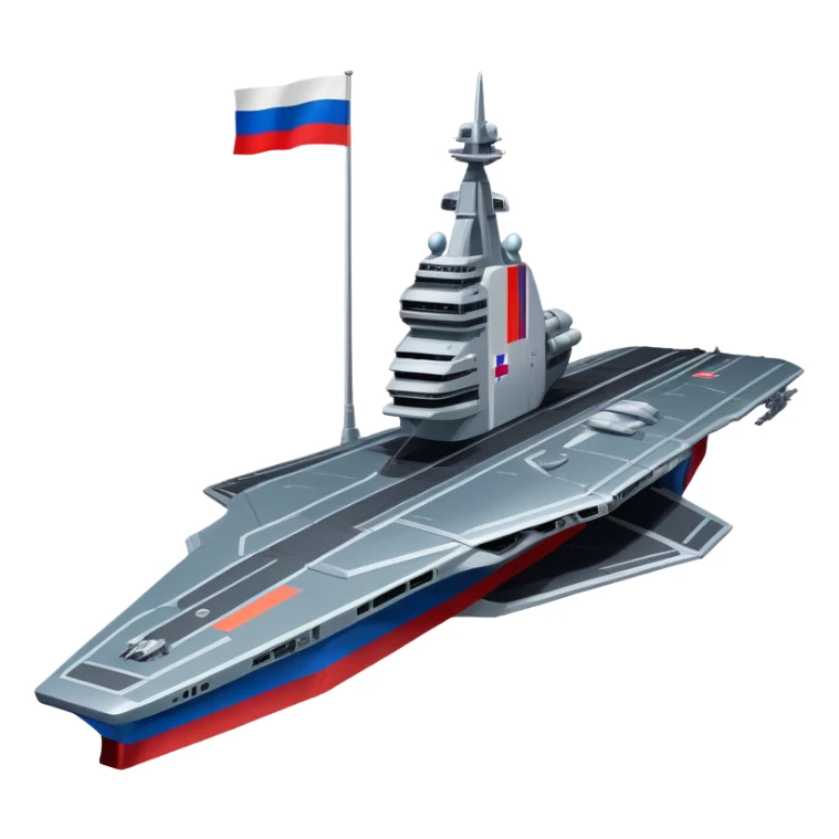Giant Russian space carrier with flag colors and launch bays sticker
