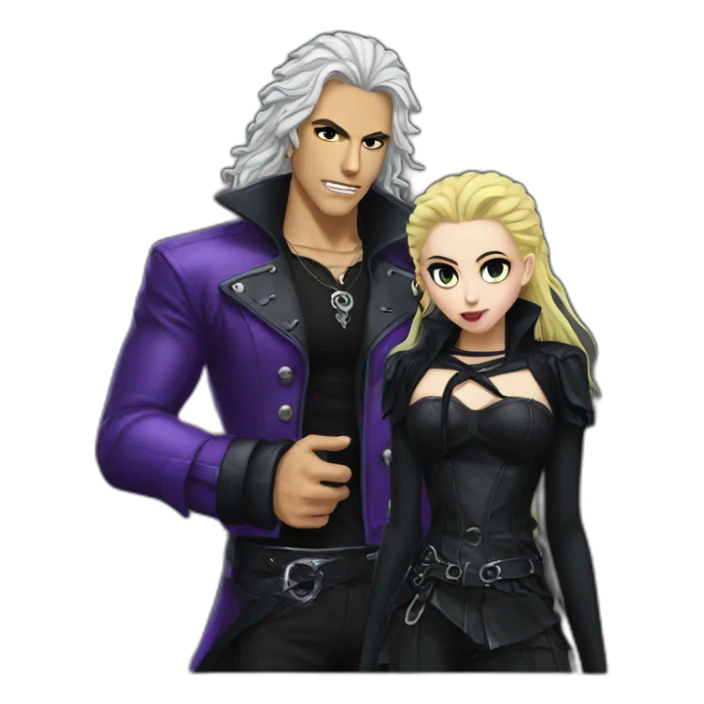 Dio Brando with goth girl sticker