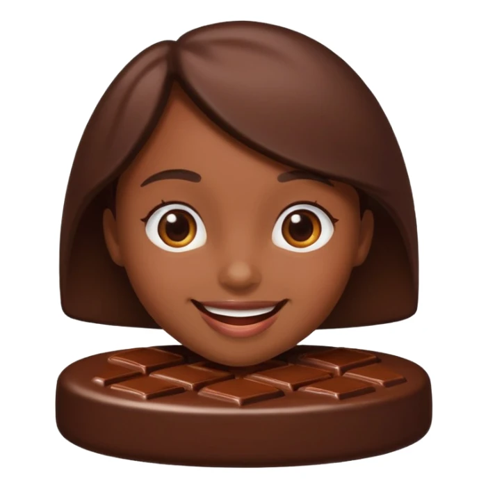 single charactarized personified chocolate sweet treat  sticker