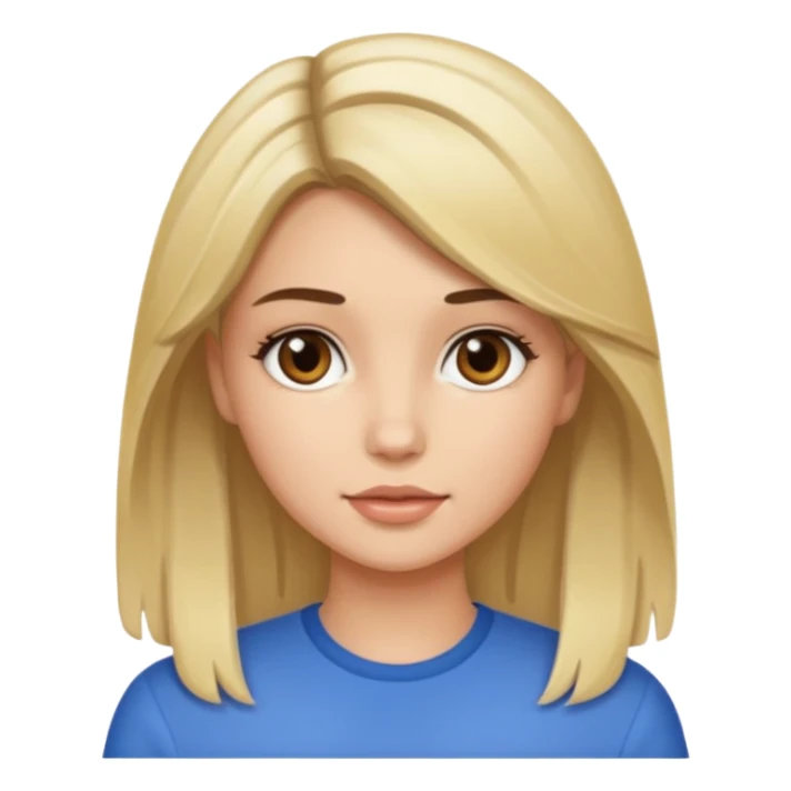 Brunette with blonde highlights sticker