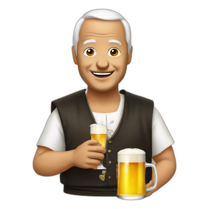 pape françois drink beer sticker