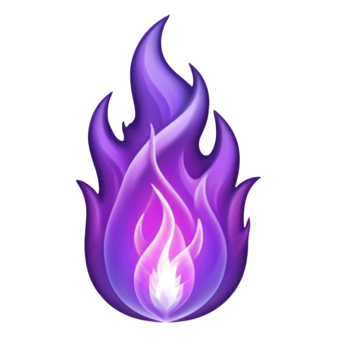 purple flame sticker