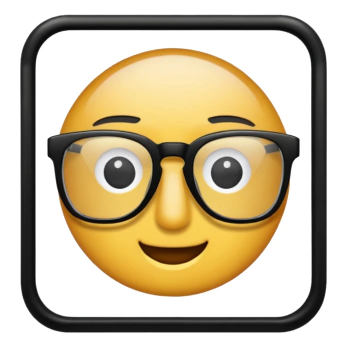 black transparant glasess black sticker