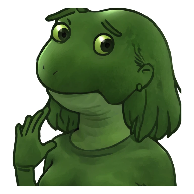 A girl with one hand on her heart sticker