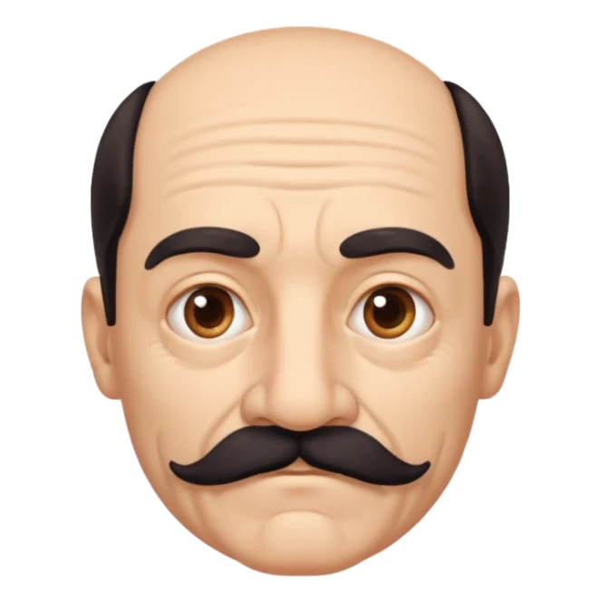 mustache young aged man,Big black mustache. sticker