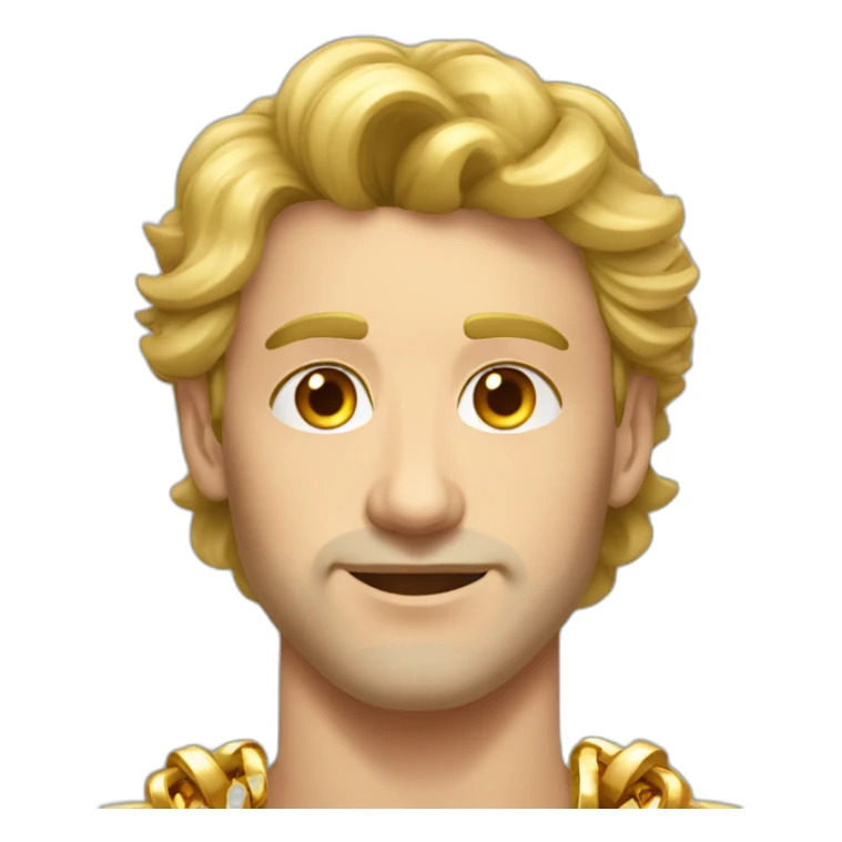 Russian strong man aged 25 wearing gold chain sticker