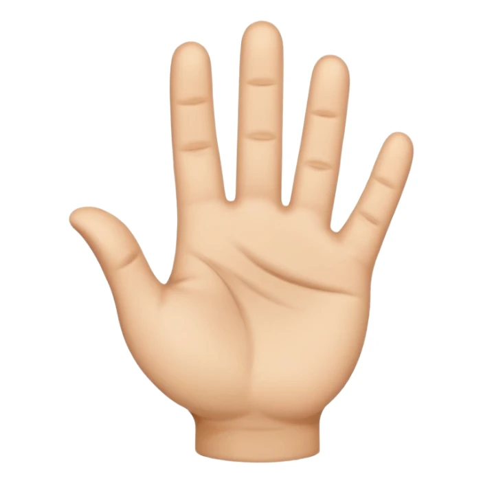  Create a emoji of an open hand but keep the thumb and little finger closed inward sticker