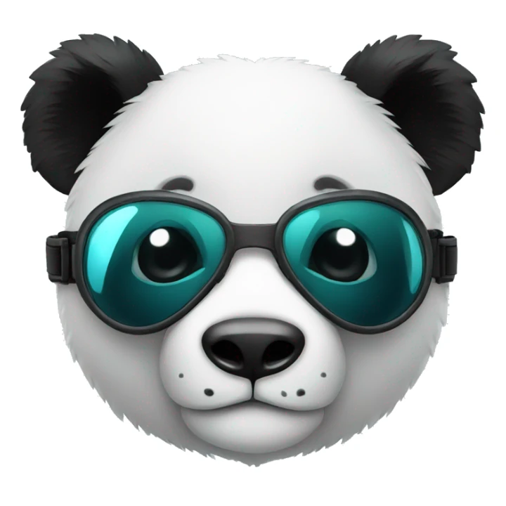panda with goggles  sticker